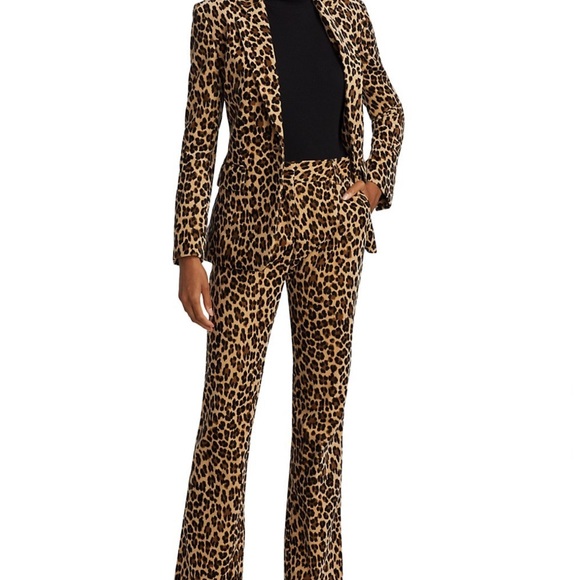 FRAME- classic cheetah-print Blazer/ leopard velvet blazer - Picture 7 of 16